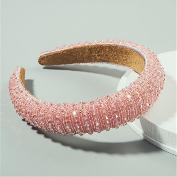 Diademas De Cuentas De Lujo Para Mujeres NiñAs Tocados Moda Diademas Hechas A Mano Bandas Para El Cabello Femeninas Aro Para El Cabello Accesorios Para El Cabello Brown-image