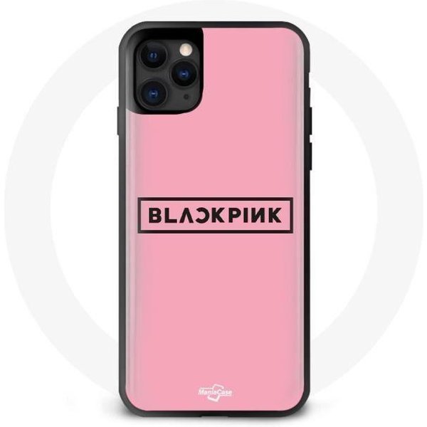 Coque Pour Iphone 13 Pro Max Blackpink Groupe De K-Pop Logo Fond Rose Negro-image