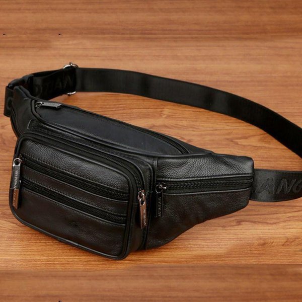 RiñOnera Ropa De Obra Resistente Al Desgaste Cintura Antirrobo Bolsa Para TeléFono MóVil Gran Capacidad Bandolera Bolso De Hombro Negro-image