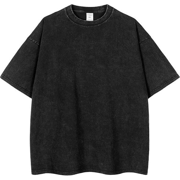 Camiseta De Manga Corta Lavada Nueva Camiseta De Verano Suelta De Media Manga Para Hombre 3XL Black-image