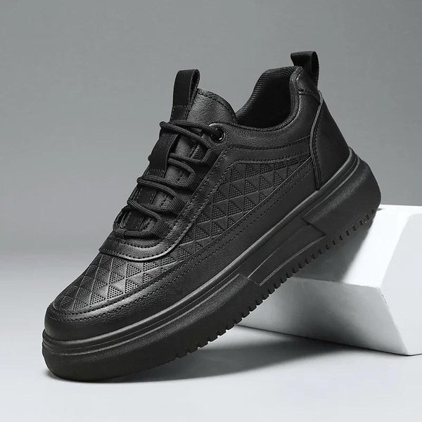 Plataforma Exterior Zapatillas Casuales Para Hombre Moda Blanco Zapatos Para Correr Transpirables Zapatos Deportivos Para Hombre Zapatos Ligeros Para Caminar Zapatos De Tenis 44 Negro-image