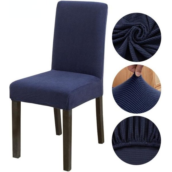 1 /2 /4 /6 -Uds. Fundas Para Sillas De Comedor De Jacquard, Fundas Suaves EláSticas Para Sillas, Funda Para Asiento De Silla, Lavable, ExtraíBle Para Comedor 2-Pcs-image