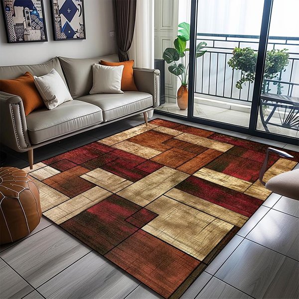Nowoczesny Geometryczny Dywan Zmywalny AntypośLizgowy DużE Dywany Do Salonu Sypialni Sofy Abstrakcyjny WystróJ Domu Maty PodłOgowe 180*250Cm-image
