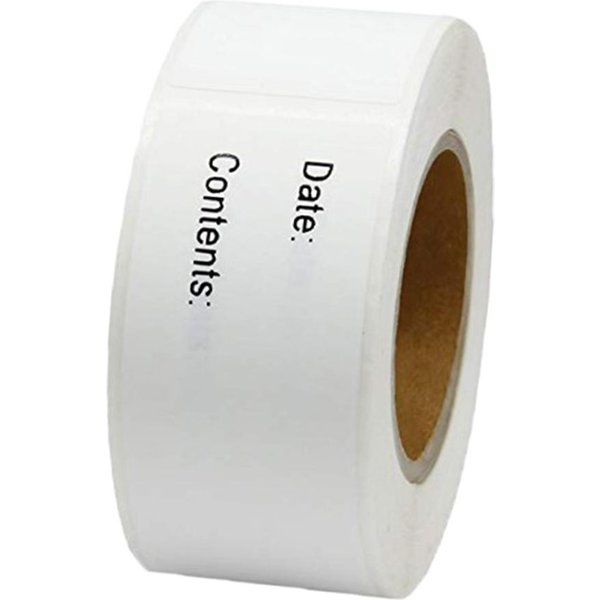 1 Rollo De 125 Uds. Etiquetas Adhesivas Para Almacenamiento De Alimentos En Refrigerador Y Congelador As Described Blanco-image