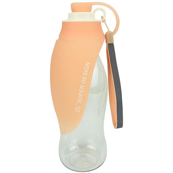 Botella De Agua PortáTil Grande Para Perros PequeñOs Y Medianos Gato Viaje Al Aire Libre Cuenco Para Perros Cachorro Dispensador Plegable Para Beber Suministros Para Mascotas 580 ML Naranja-image