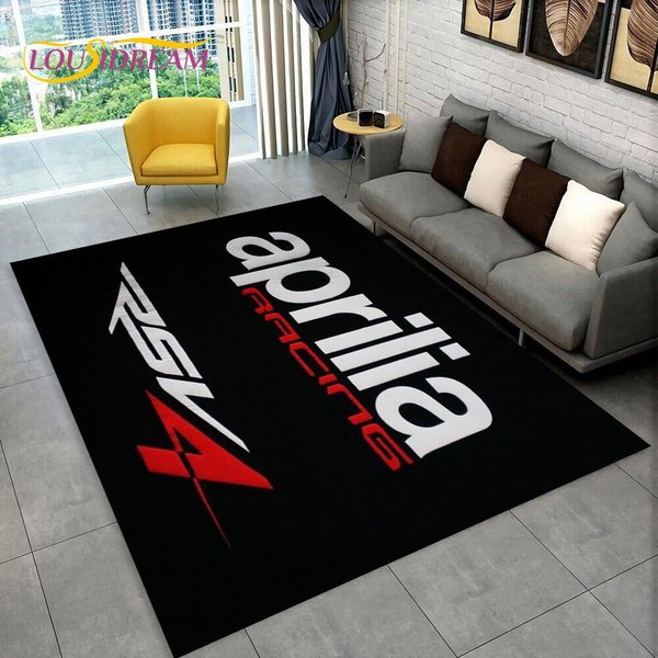 Dywanik Dywan Z Logo Motocykla HD Aprilia Racing Do Domu Salon Sypialnia Sofa Wycieraczka Dekoracja, Dywanik DziecięCy AntypośLizgowa Mata PodłOgowa 3D 40X60Cm-image