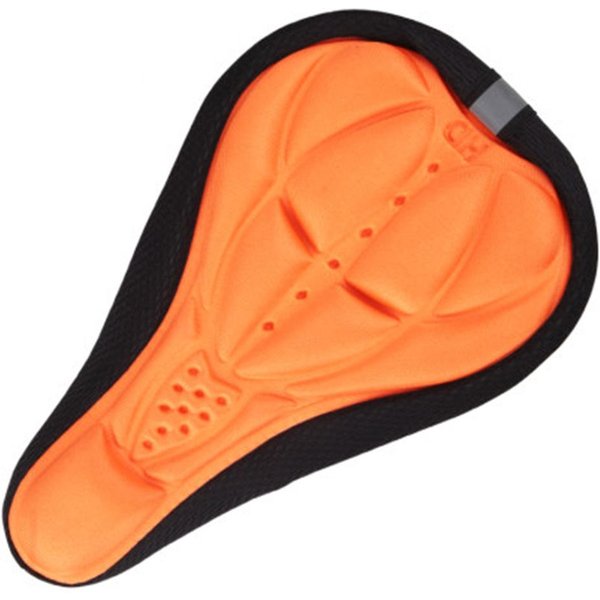 SillíN De Bicicleta 3D Suave Cubierta De Asiento De Bicicleta CóModo CojíN De Espuma Para Asiento SillíN De Ciclismo Para Bicicleta Accesorios De Bicicleta Naranja-image