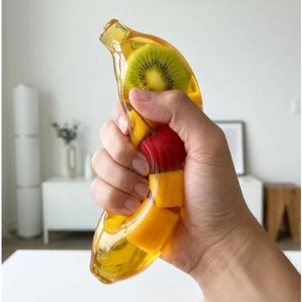 Jumbo Banan Squishy Zabawka Do łAgodzenia Stresu Przezroczysty ŻElowy Wyciskacz Owocowy MięKki Sensoryczny Fidget Toy Dla DorosłYch Yellow-image