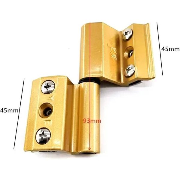 1 Pieza De Bisagras Plegables De Puente Roto Con Aislamiento De Alta Calidad, Bisagras De AleacióN De Aluminio Para Puertas Y Ventanas, Herrajes Para Muebles-image