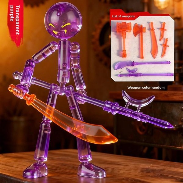 1 Zestaw Manekin Do Druku 3D Wielostawowy Stickman Zabawka Nowość Figurka Akcji Stickman Zmontowany Robot Ruchomy-image