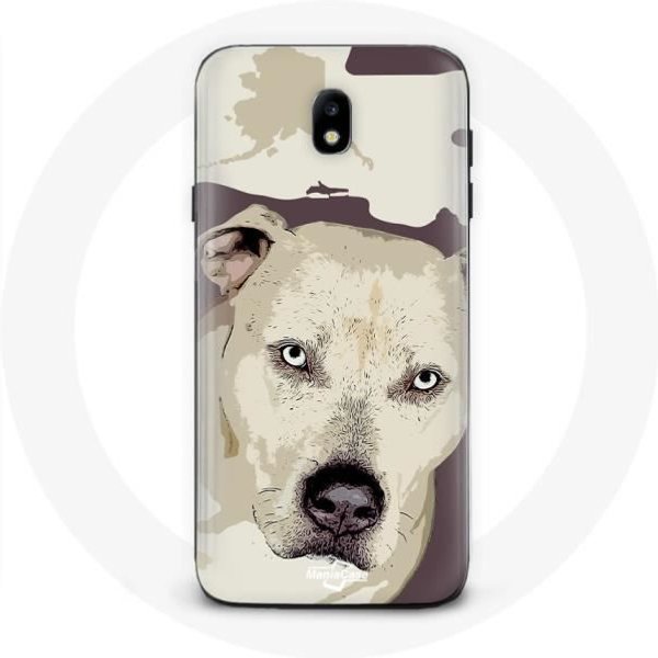 Coque Pour Samsung Galaxy S4 Chien De Pitbull Blanc-image