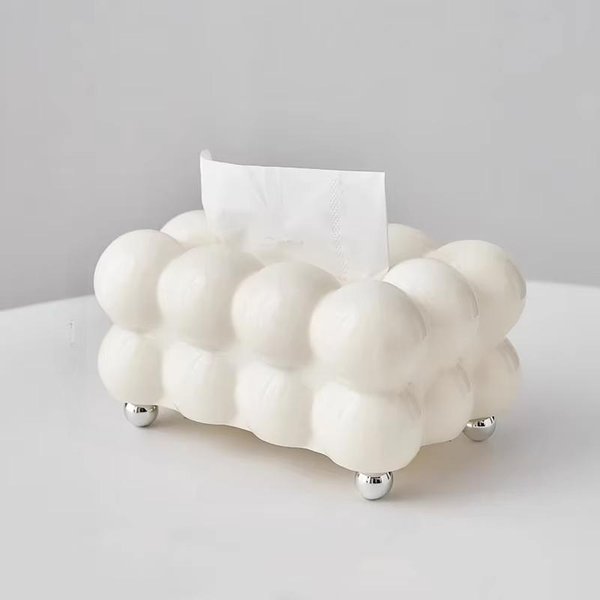 Cajas De PañUelos DiseñO Nube Almacenamiento Soporte Para Servilletas Estuche De Papel Organizador Adorno ArtesaníA Soporte De Escritorio Para PañUelos Caja De PañUelos De Cocina-image