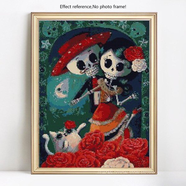 5D DIY Diamante Pintura Dibujos Animados Lindo NiñO Y NiñA Diamante Bordado Imagen 20X30CM-image