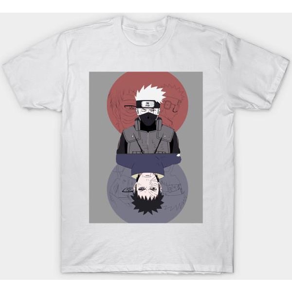 T Shirt Damski Kakashi Harajuku Print Kawaii Tshirt Letnia Koszulka Damska Z KróTkim RęKawem Top Tee M Gray-image