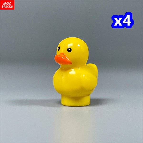 Klocki MOC Zwierzę Kaczka ŁAbęDź Rzeka Jezioro Scena Gospodarstwa Widok Akcesoria ZróB To Sam Klocki Konstrukcyjne Zabawki Dla Dzieci Prezenty Yellow-image