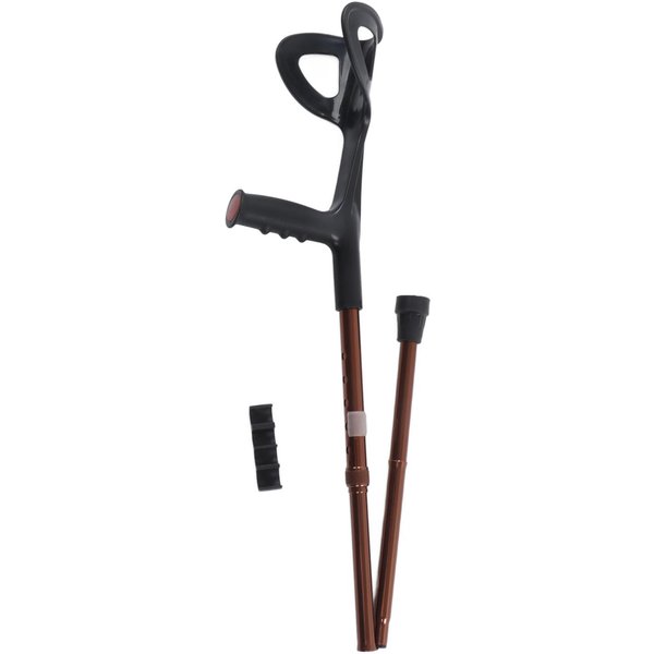 BastóN Plegable Para Caminar Peso Distribuido Uniformemente Antebrazo Plegable Ajustable Muleta Para Caminar MarróN-image