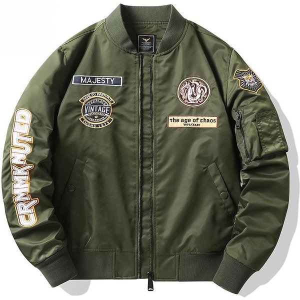 Wiosna I Jesień Nowa Kurtka Pilotka Air Force MA1 MęSka Heavy Industry Haftowany Mundur Baseballowy DużY Rozmiar Kurtka Robocza Modna Xxxxl Gray-image