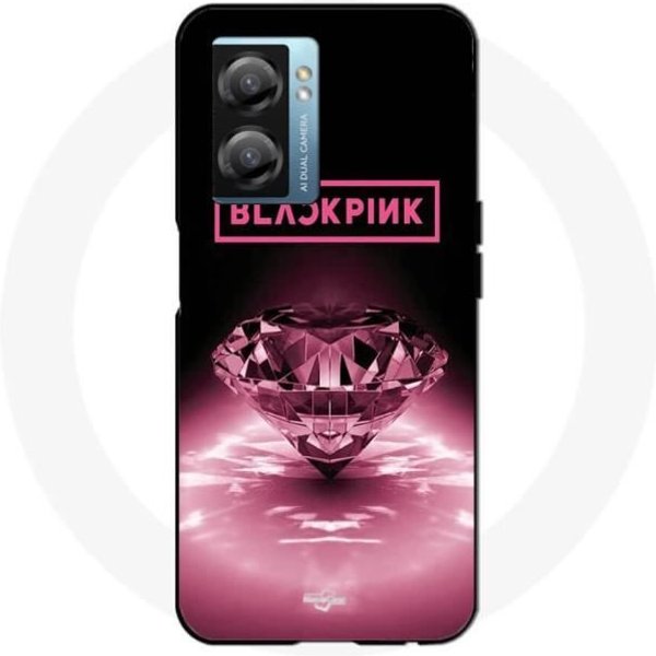 Coque Maniacase Pour Pour Oppo A57 5G Blackpink Diamond Noir Et Rose Negro-image