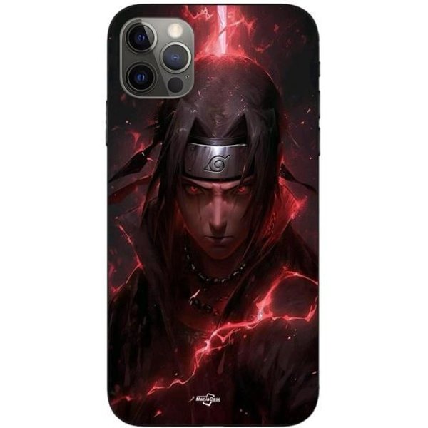 Coque Maniacase Pour Iphone 15 Pro Max Itachi Uchiwa Anime 3D Fanart-image