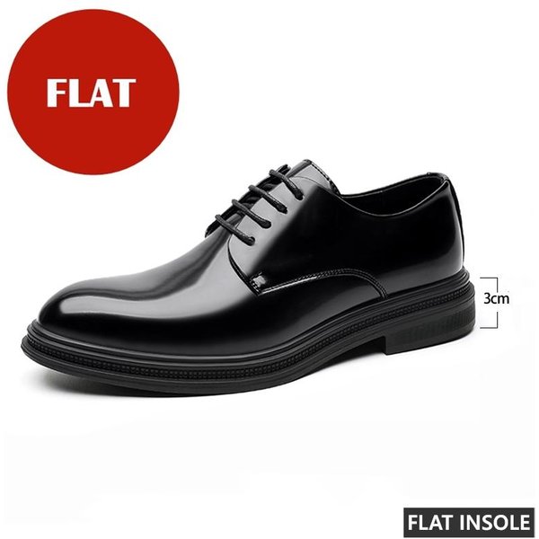 Zapatos Derby CláSicos Para Hombre De 6/8 Cm Aumento De Altura De Plataforma Zapatos De Vestir Formales De Negocios Zapatos Elevadores Zapatos BritáNicos Para Traje De Boda 42 Black-image