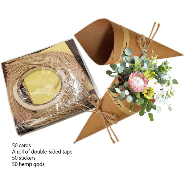 Papier Do Pakowania BukietóW Kwiatowych Vintage DIY Papier Kraft Do Pakowania KwiatóW Na Prezenty-image