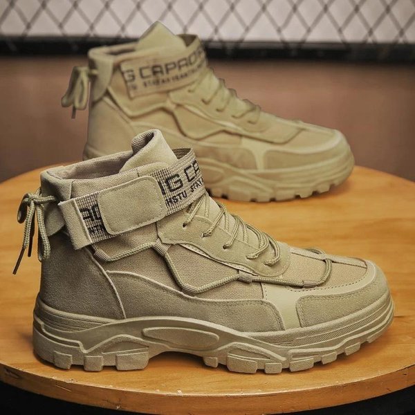 MęSkie Buty Taktyczne Wojskowe Buty Bojowe Outdoor Piesze Wycieczki Buty Zimowe Lekkie AntypośLizgowe MęSkie Botki Pustynne 40 Khaki-image