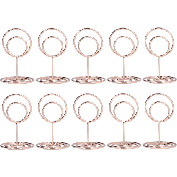 10 Piezas Soporte Para NúMero De Mesa Conveniente PráCtico Base Redonda Fiable Duradero Estable Estilo Elegante Oro Rosa-image
