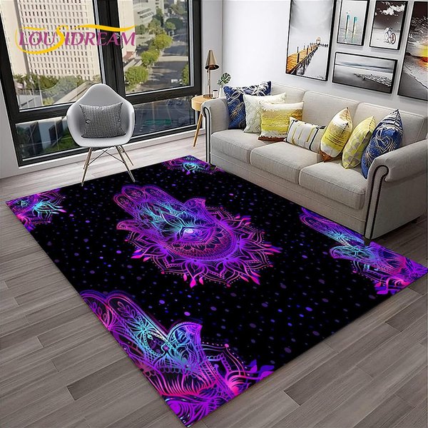 Oko Proroka, Oko Horusa, Nazar Drzewo ŻYcia Dywanik Dywan Do Domu Salon Sypialnia Sofa Wycieraczka Dekor, Dywanik Obszarowy AntypośLizgowa Mata PodłOgowa 40X60Cm Gray-image