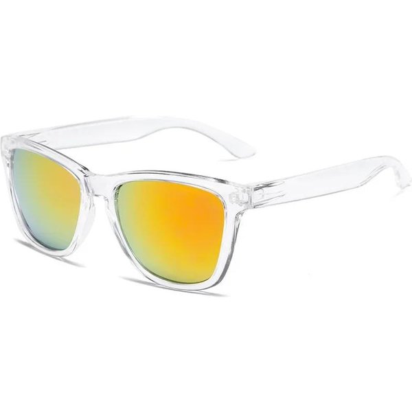 Przezroczyste Okulary PrzeciwsłOneczne Vintage Dla MężCzyzn Okulary PrzeciwsłOneczne Do Jazdy UżYtek ZewnęTrzny Sportowe Dla Kobiet Stylowe Okulary PrzeciwsłOneczne Przezroczysta Oprawka Ochrona Oczu UV 400 Yellow-image