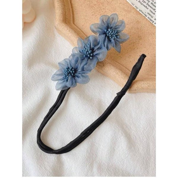 Moldeador De MoñO De Flor Para El Cabello, Moldeador De MoñO De Flor, Creador De Peinado De MoñO De Flor, Herramienta De Peinado Holgado, Accesorio Para El Cabello Blue Gray-image