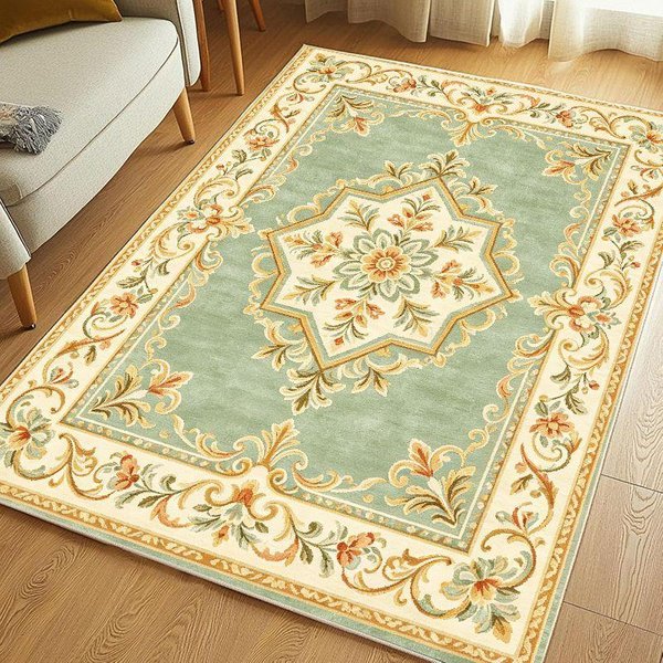 Bohemian Retro Dywanik Obszarowy Odporny Na Plamy Zmywalny AntypośLizgowy Dywanik PodłOgowy Do Salonu Sypialni Gabinetu Francuski WystróJ Domu 50X80Cm 20X31Inch-image