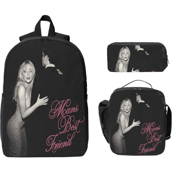 Mochila Infantil Sabrina Carpenter Lonchera Bolsas Para BolíGrafos Para NiñOs NiñAs Mochilas De JardíN De Infancia Set De Mochila Escolar Kawaii-image