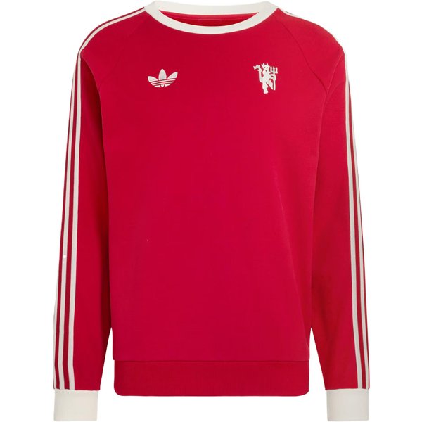 Adidas Originals Manchester United Bluza PiłKarska Z OkrąGłYm Dekoltem I DłUgim RęKawem MęSka Bluza JM5563 XL Red-image