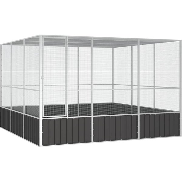 Jaula Para PáJaros Antracita 302,5 X 324,5 X 211,5 Cm Acero Galvanizado-image