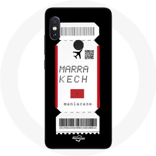 Funda Para Xiaomi Redmi Note 5 AI CáMara Dual Billete De AvióN Marrakech Marruecos-image