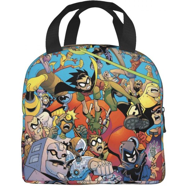 Teens Titans Go ChłOpiec-Zwierzę Produkt Izolowana Torba Na Lunch Do SzkołY Biura Pojemnik Na Jedzenie Wielokrotnego UżYtku Termiczny Cooler PudełKa Na Lunch Option 1-image
