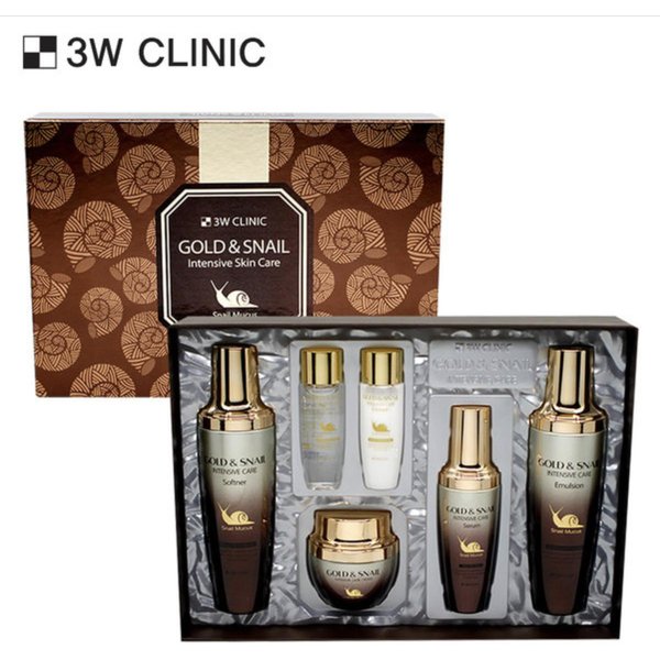 3w Clinic Gold & Snail Intensive Care SET De 4 (TóNico + EmulsióN + Crema + Suero) #1SET-image