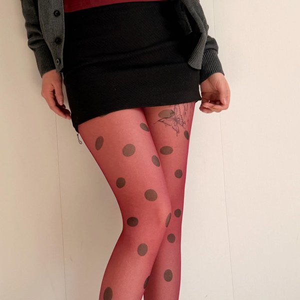 PońCzochy W Kropki Y2K Damskie Rajstopy W Kropki Letnie 30D Ultra-Cienkie Przezroczyste Pikantna Dziewczyna PrześWitująCe PońCzochy One Size Brown-image