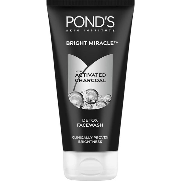 Pond's Pure Detox ŻEl Do Mycia Twarzy Z WęGlem Aktywnym Do GłęBokiego Oczyszczania, Kontroli Sebum I RozśWietlenia SkóRy, Ochrona Przed Zanieczyszczeniami, 150G Gray-image