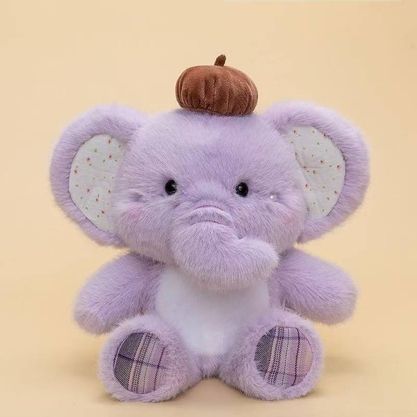 ÚLtimo Peluche De Elefante Para Abrazar Almohada Juguete De Peluche Kawaii MuñEca Hecha A Mano Dibujos Animados Anime Lindo Regalo De CumpleañOs Para NiñOs MuñEca Navidad 33Cm-image