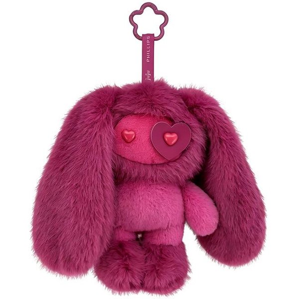 Kawaii Conejo Juju Ojos De CorazóN Peluche Llavero Lindo Orejas Largas Conejito MuñEco Relleno Colgante Para Bolso Llavero De Coche Juguetes Regalo Para NiñAs Pink-image
