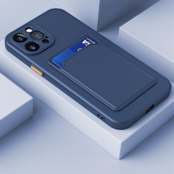 WstrząSoodporne Etui Z Kieszenią Na Karty Dla Iphone 16 15 13 12 11 Pro Max Mini X XS Max XR 16 Plus Pokrowiec Dla Iphone 16 Pro Max Etui For Iphone15 Pro Max Gray-image