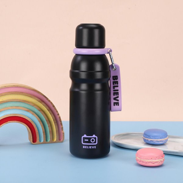 Nueva Taza Termo De Acero Inoxidable Colorida Spunding De Gran Capacidad Para Bebida Directa, Taza Para Estudiantes, Taza De Agua Deportiva Para Fitness Al Aire Libre 600ML-image