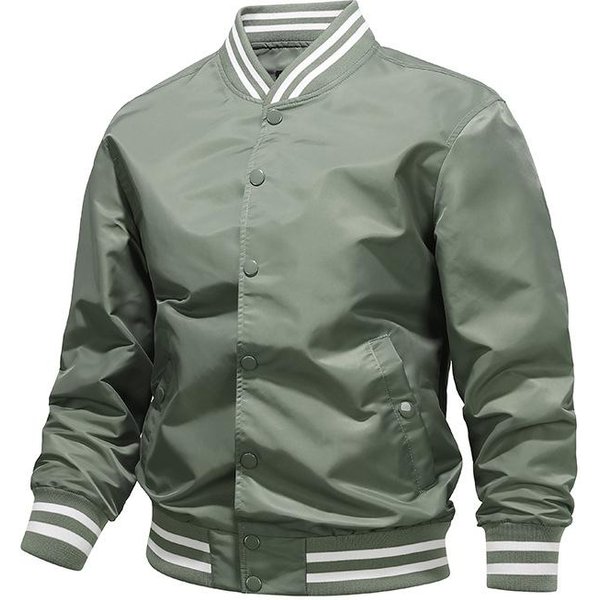 Chaqueta Bomber De Primavera Y OtoñO Para Hombre, Uniforme De BéIsbol Con Botones, Abrigo De Pareja Del Mismo Estilo Para Hombre Y Mujer, Chaqueta De Trabajo De Moda 5XL Gray-image