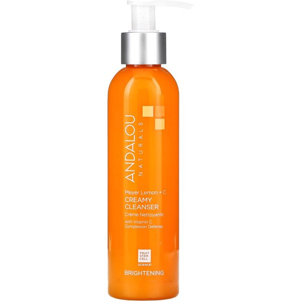 Andalou Naturals, Limpiador Cremoso, LimóN Meyer+ C, Efecto Blanqueador, 6 Fl Oz (178 Ml) Orange-image