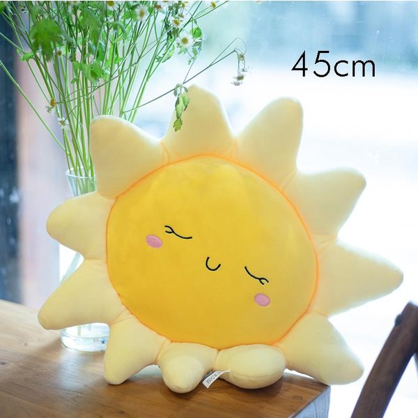 1 Szt. 35-70 Cm Urocza Pluszowa Poduszka SłOńCe Chmura Wypchana MięKka Kreatywna Pluszowa Zabawka SłOńCe Chmura Poduszka Do Samochodu WystróJ Domu Zabawki Dla Dzieci Dzieci-image