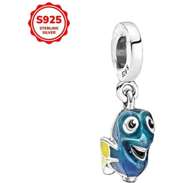 Charms De Plata De Ley 925 De Disney Para Halloween, Stitch, Dumbo, Princesa, Cuentas Para Pulsera De Mujer Original 925, Colgante Para JoyeríA Diy, Regalo White-image