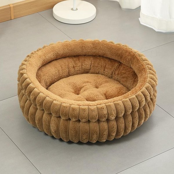 Cama Redonda Para Perro Cama Desmontable Para Mascotas Para Perros PequeñOs Y Medianos Gruesa CáLida Impermeable Nido Para Gatos Casa Para Mascotas Para Todas Las Estaciones Con CojíN ExtraíBle L Size-image
