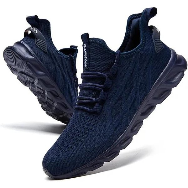 MęSkie Wulkanizowane Buty Do Chodzenia I Biegania Unisex Casual Lekkie Buty Tenisowe Sportowe Buty Sportowe OddychająCe Modne Trampki 41 Black-image
