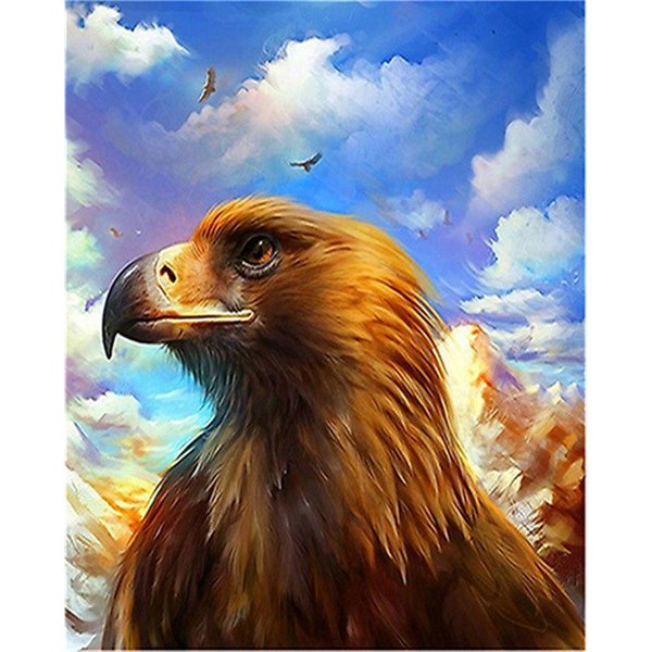 Pintura De Diamantes 5D DIY Animal ÁGuila Hecho A Mano Bordado De Diamantes Punto De Cruz DecoracióN Del Hogar 20X30CM-image